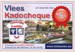 Vlees kadocheque €  5,00